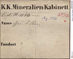 Etiketten zu Silber Gediegen (NHMW-MIN-Aq550)